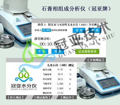 石膏粉水分相組成測定儀